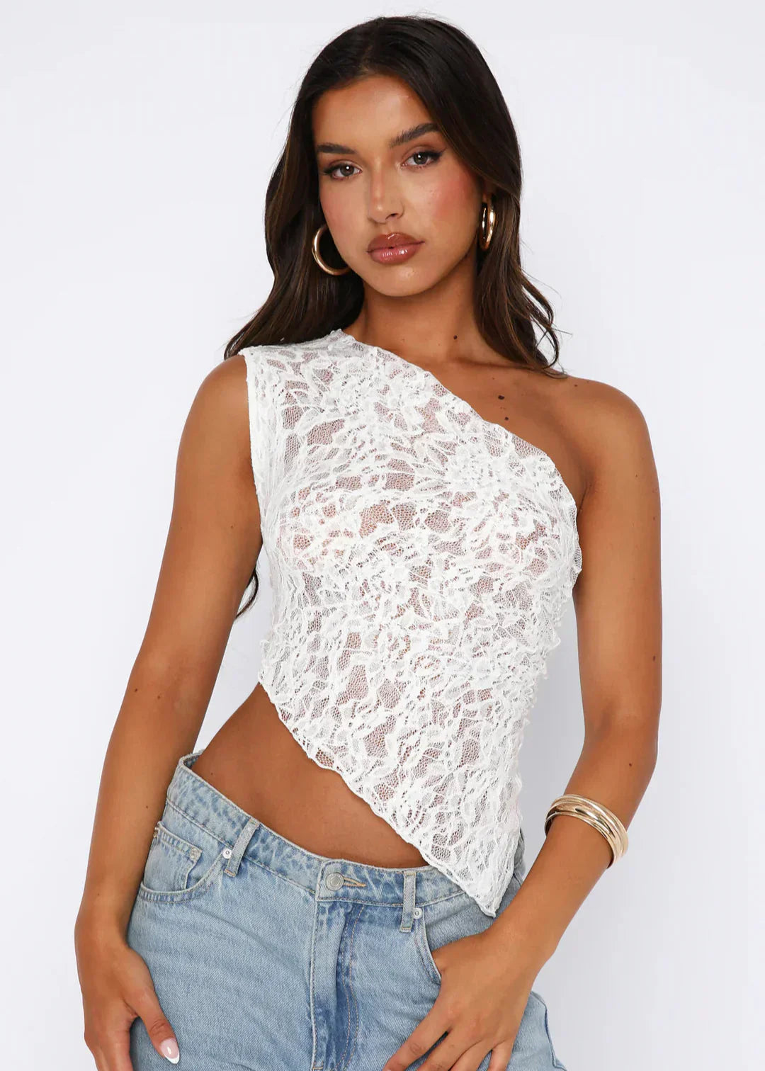 Sloped Neck top
