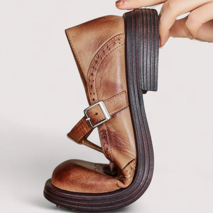 Élégantes Mary Janes en Cuir